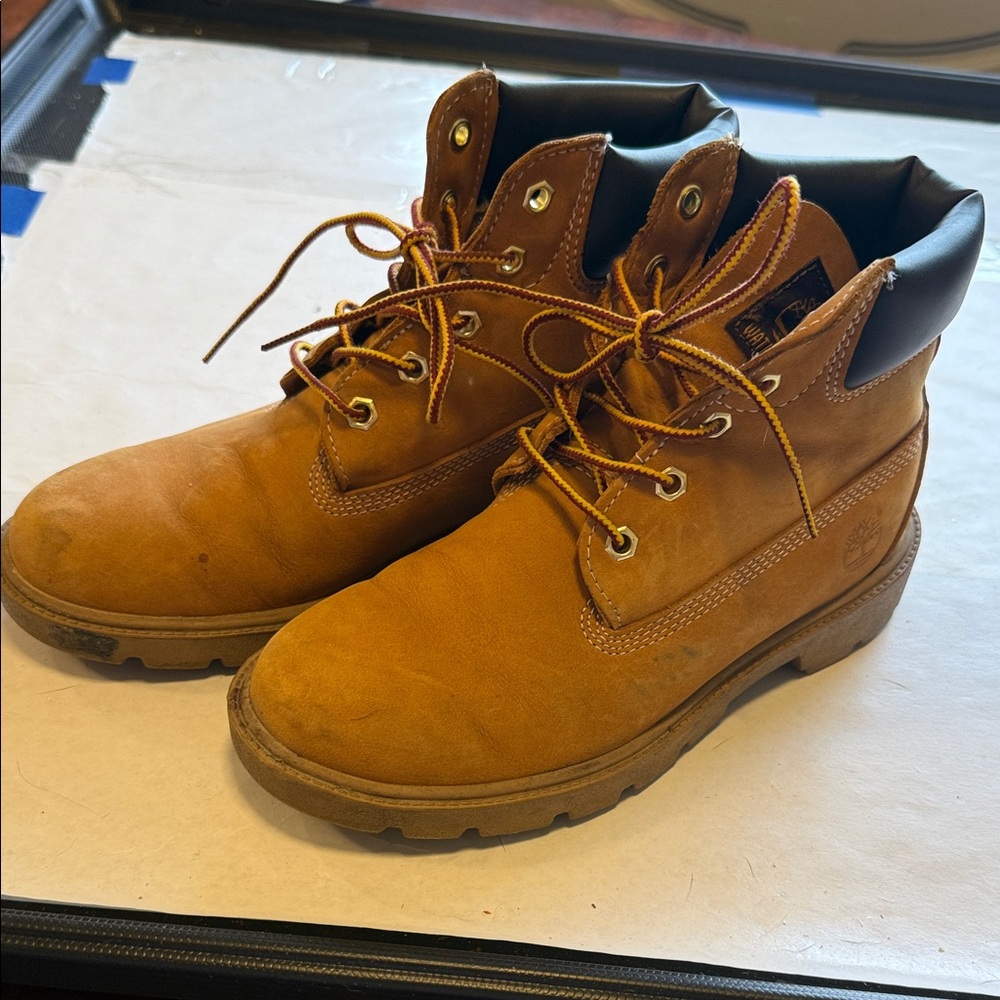 Timberland Brown Kids Lace-Up Boots
